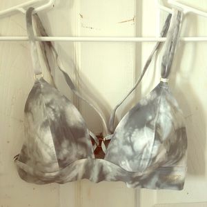 Pink bikini top gray